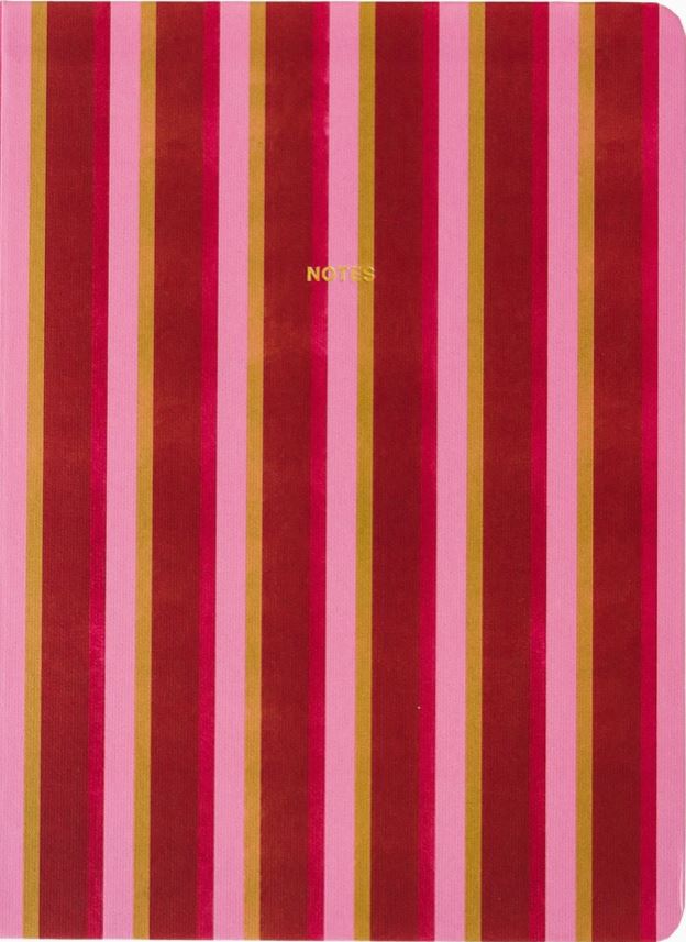 Diary 2025 - Listras rosa e vermelho