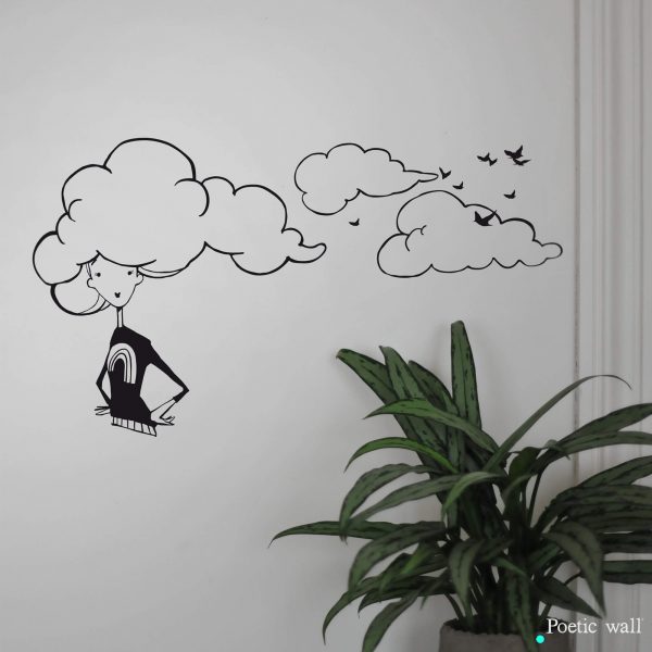 Wall sticker, Birds Nananuage - Poetic Wall