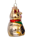 Gold Lucky Cat Ornament