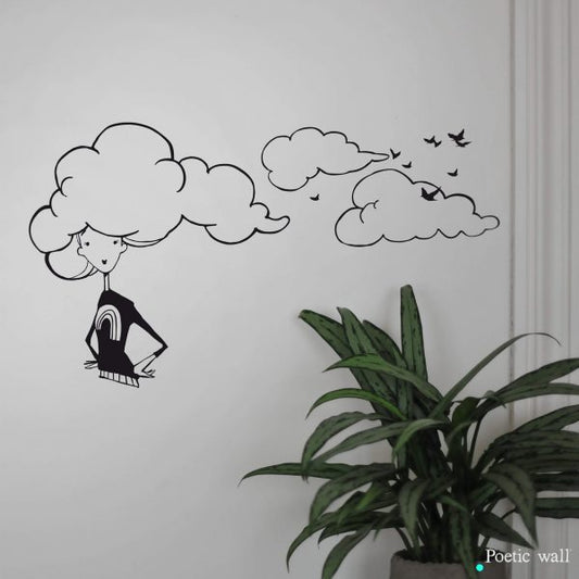 Wall sticker, Birds Nananuage - Poetic Wall